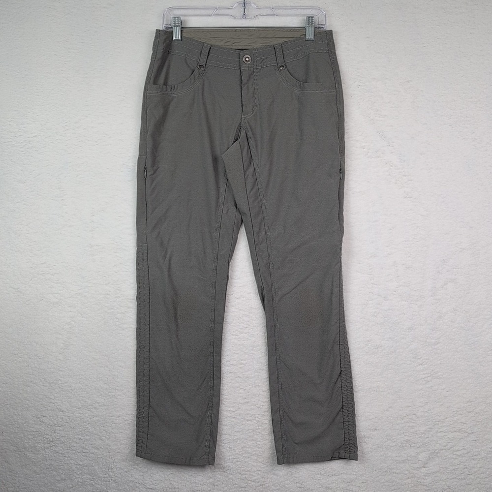 KUHL Trekr Pants Women's 6 SHORT Olive Green Cinch Sides Outdoor Hiking